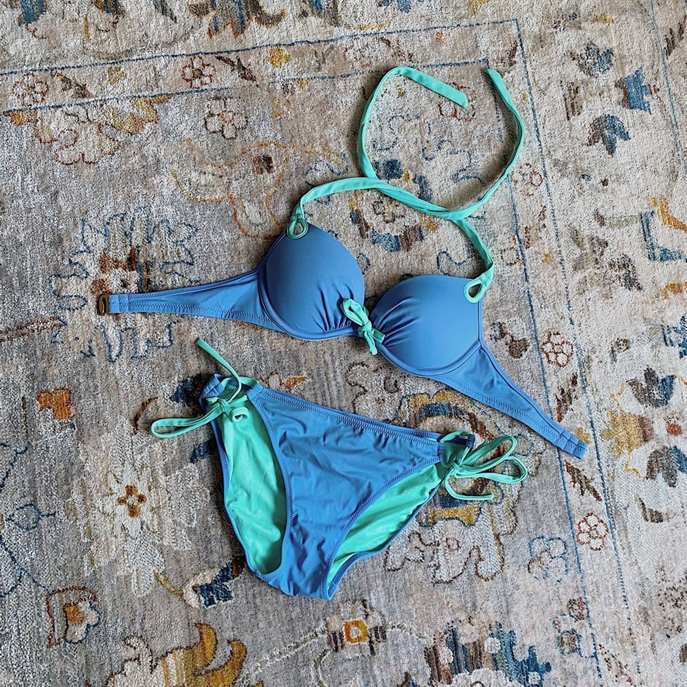 Victoria’s Secret Blue and Teal Push Up Bikini